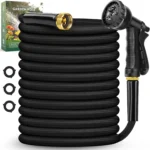 Garden Hose 100FT, Non-Expanding, Lightweight Hose, Leak-Proof Metal Interface, No-Knots, Easy to Carry, Wear-Resistant, Sturdy, Flexible, 3/4GHT, Water Hose for Yard, Garden, Outdoor