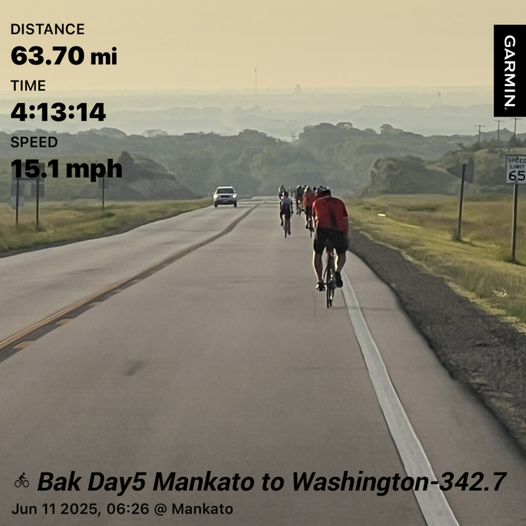 Bike on a Kansas highway between Mankato and Washington during Day 5 of BAK 2025. Want a little more flair or humor? Here's an alternate with personality: