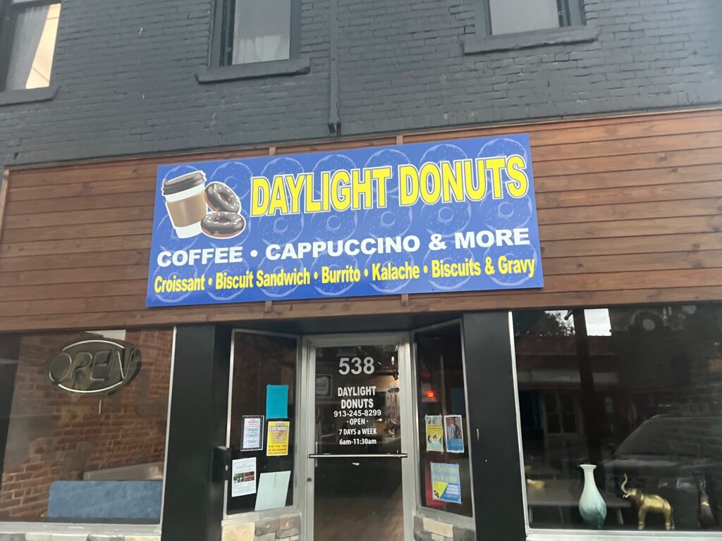 Daylight Donuts storefront in Osawatomie, Kansas