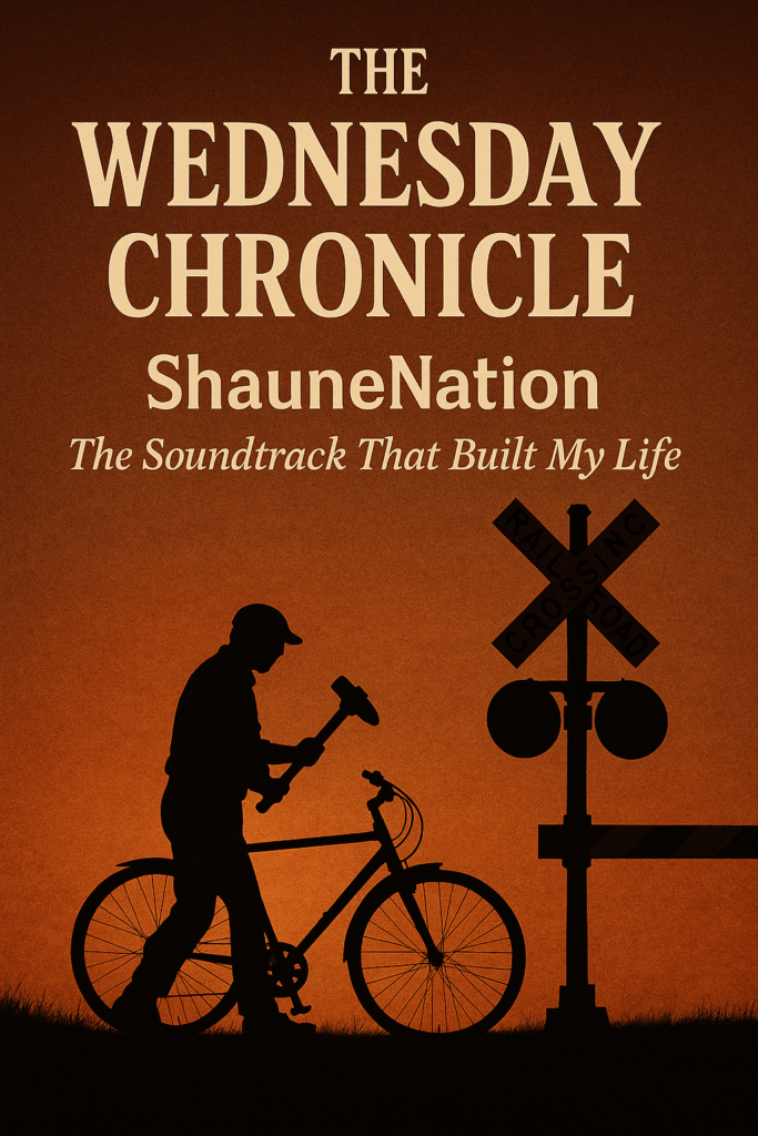 Shaune Campbell listening to vinyl records, reflecting on his life’s soundtrack.