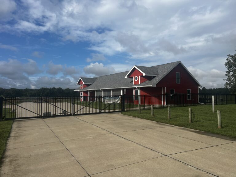 The former Katfish Katy's establishment in Huntsdale, Missouri, as seen from the Katy Trail.