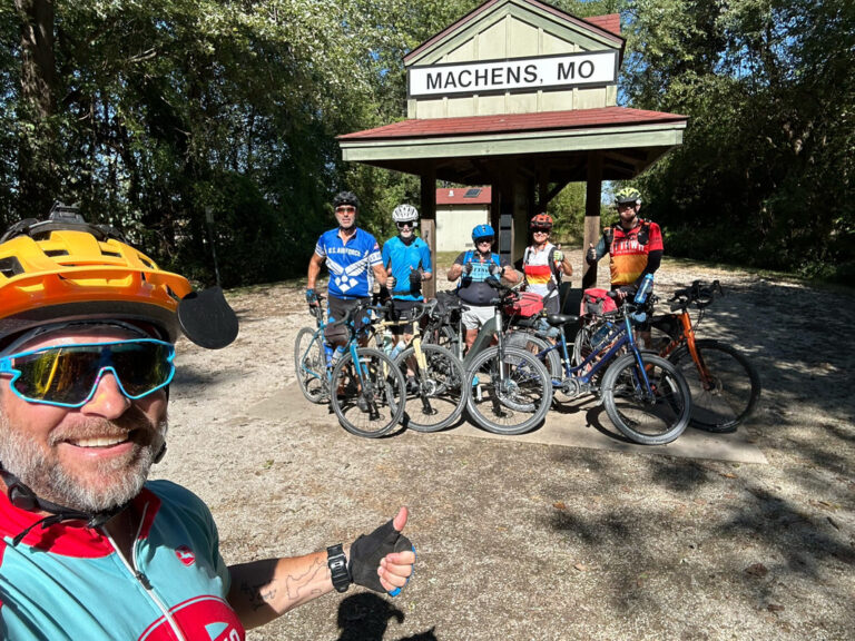 Machens Missouri Katy Trail Trailhead River Views Cycling