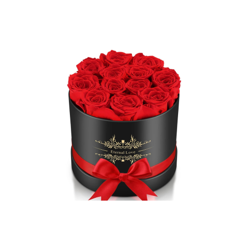 Preserved NATROSES roses in a gift box, 2 real roses in Blue and Red, perfect for Valentine’s Day, anniversaries, or birthdays