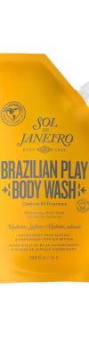 Sol de Janeiro Brazilian Play Moisturizing Shower Gel 1L with 1L refill pouch on a white background | #ShauneeNation